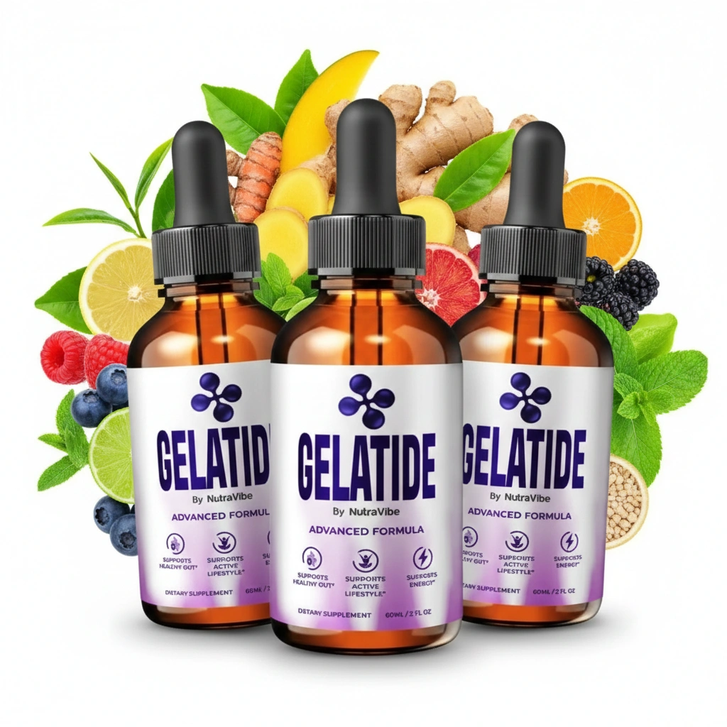 Gelatide  Natural Energy & Vitality Supplement Bottle